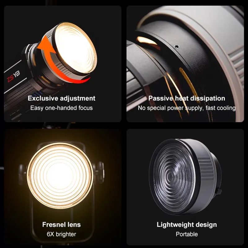 Lente Fresnel con Enfoque Ajus - Photography And Videography Lighting reseña y precio