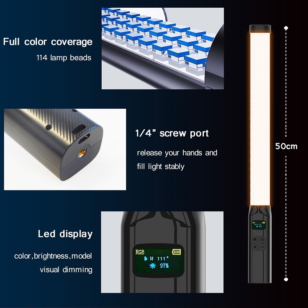 Varita de luz RGB de 50CM, man - Photography Types Of Lighting reseña y precio