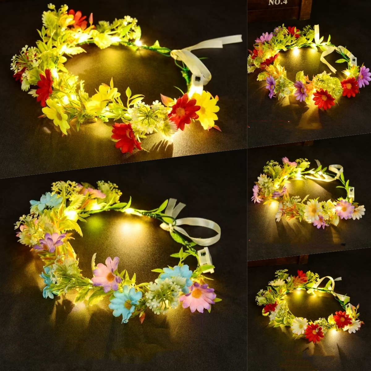 Corona de flores con luz LED,  - Photography Lighting Equipment reseña y precio