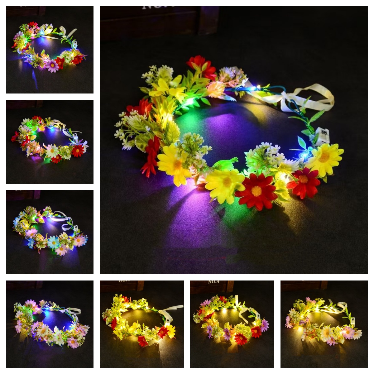 Corona de flores con luz LED,  - Photography Lighting Equipment reseña y precio